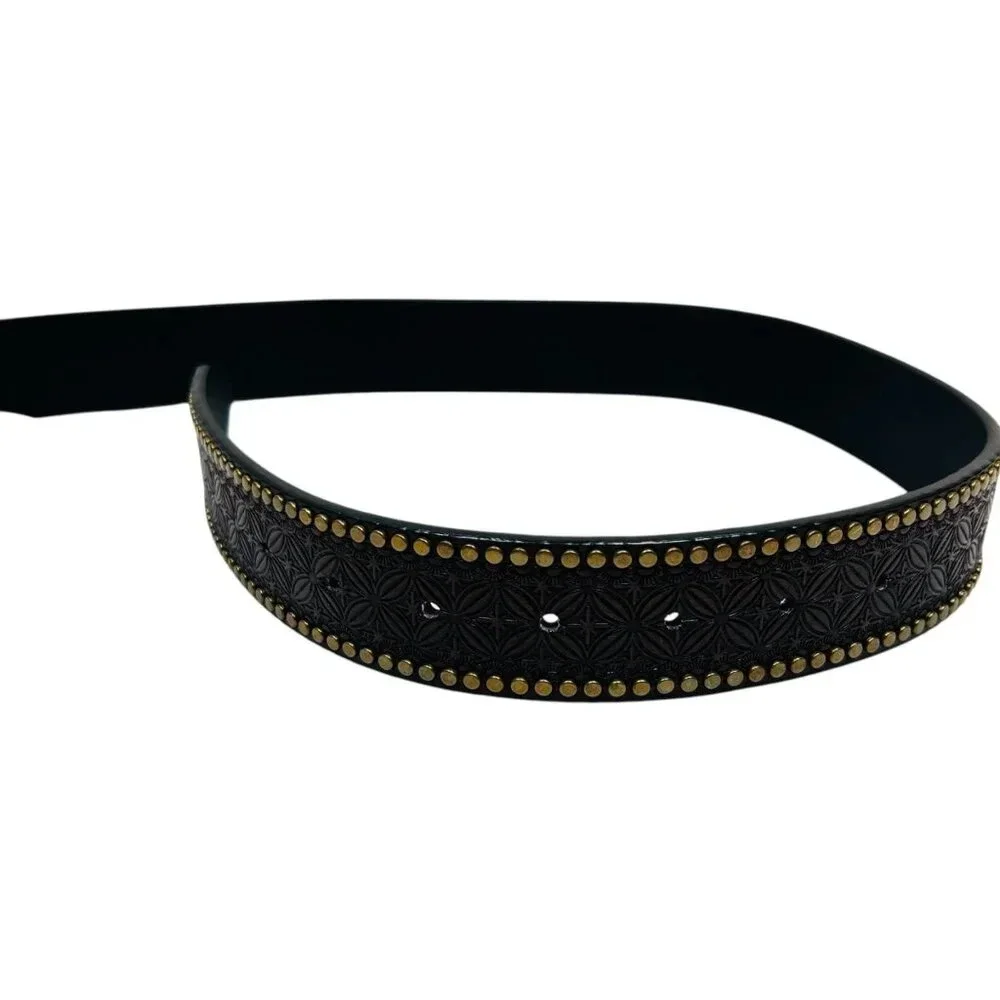 Kids Belt Faux Leather Turquoise Silver Buckle Detail